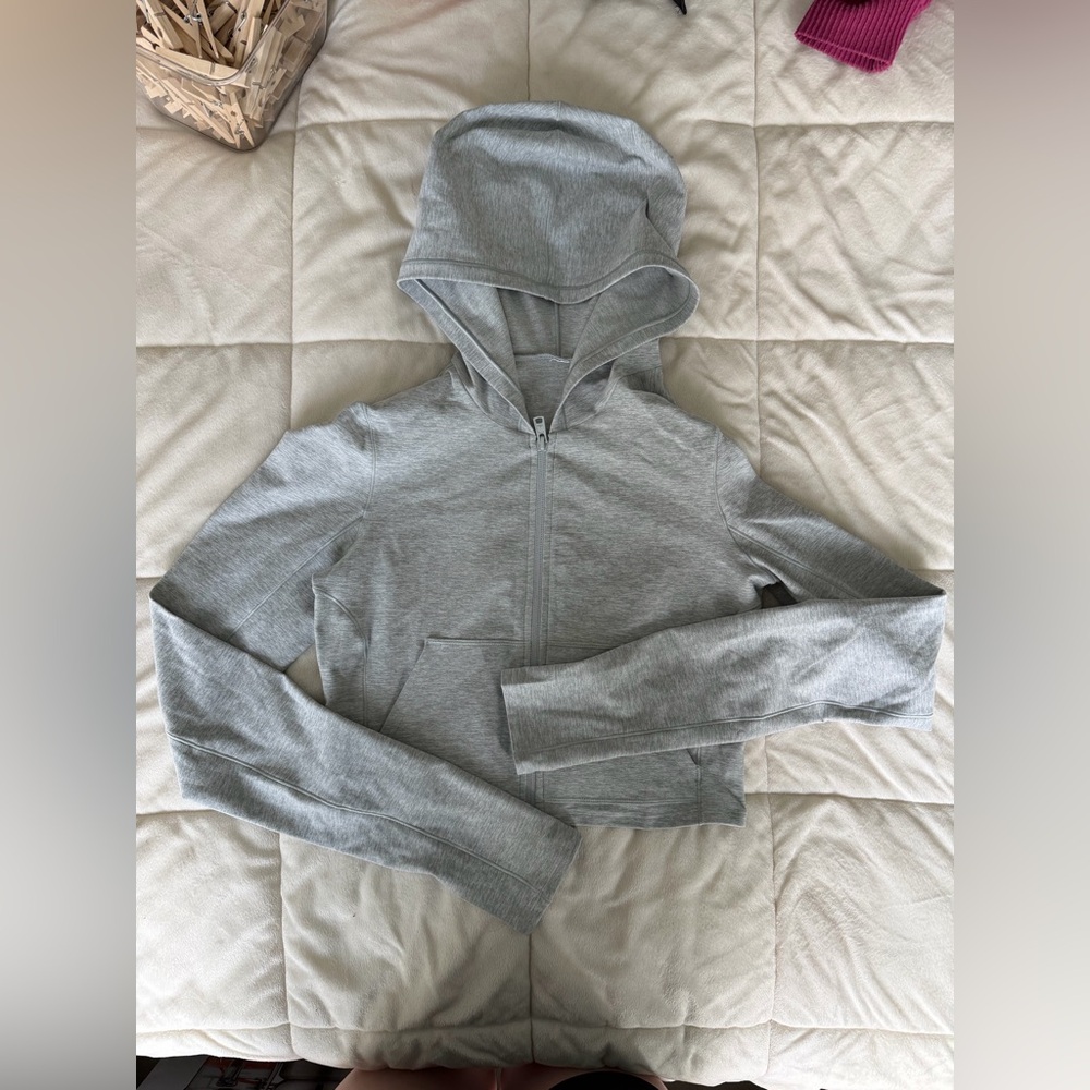 ALO YOGA Alosoft Sincere Fitted Jacket Athletic Heather Grey